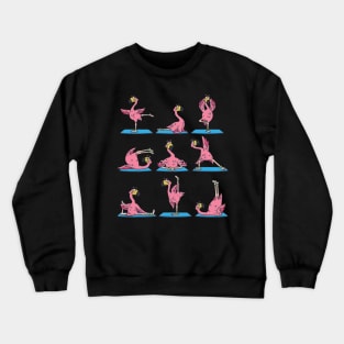 Funny Flamingo Yoga Crewneck Sweatshirt